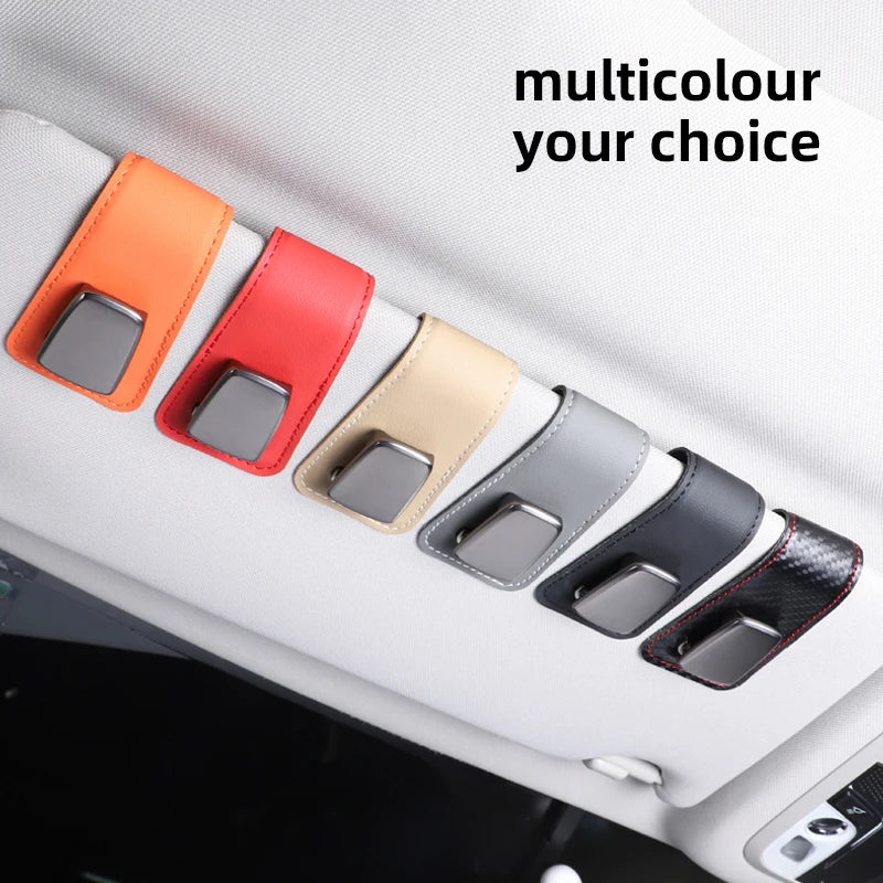 🚗 Car Sun Visor Glasses & Card Clip