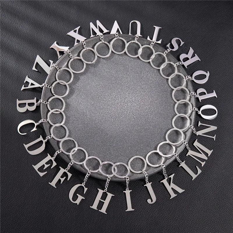 Initial Letter A–Z Keychain
