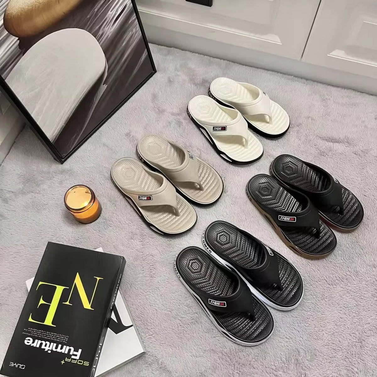 Men's Color-Block EVA Flip-Flops