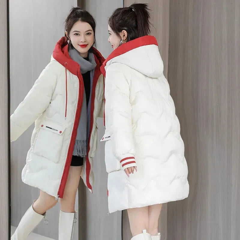 Women's Long Windproof Puffer Coat