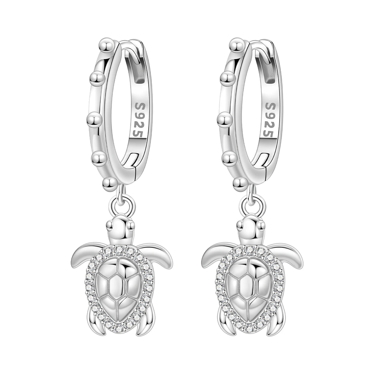 925 Silver Blue Betta Fish Earrings