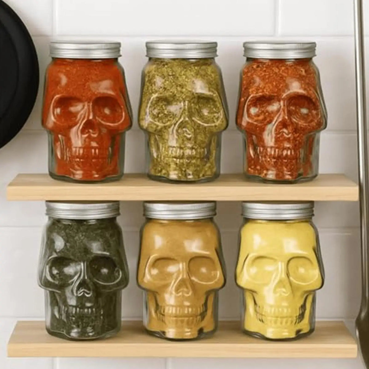 Skull Shaped Storage Jar