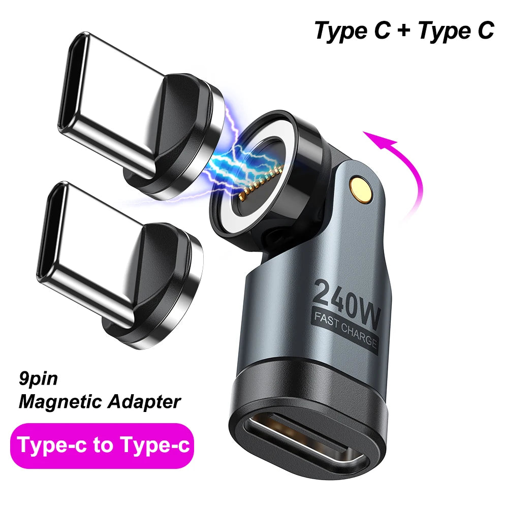 🔄 AUFU 240W Magnetic OTG Adapter