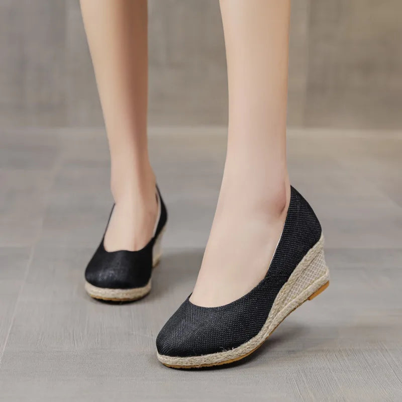 Women's Wedge Espadrille Pumps