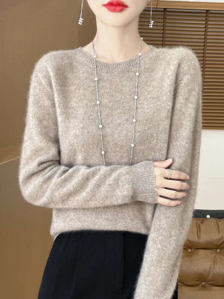 100% Merino Wool Crew Neck Sweater