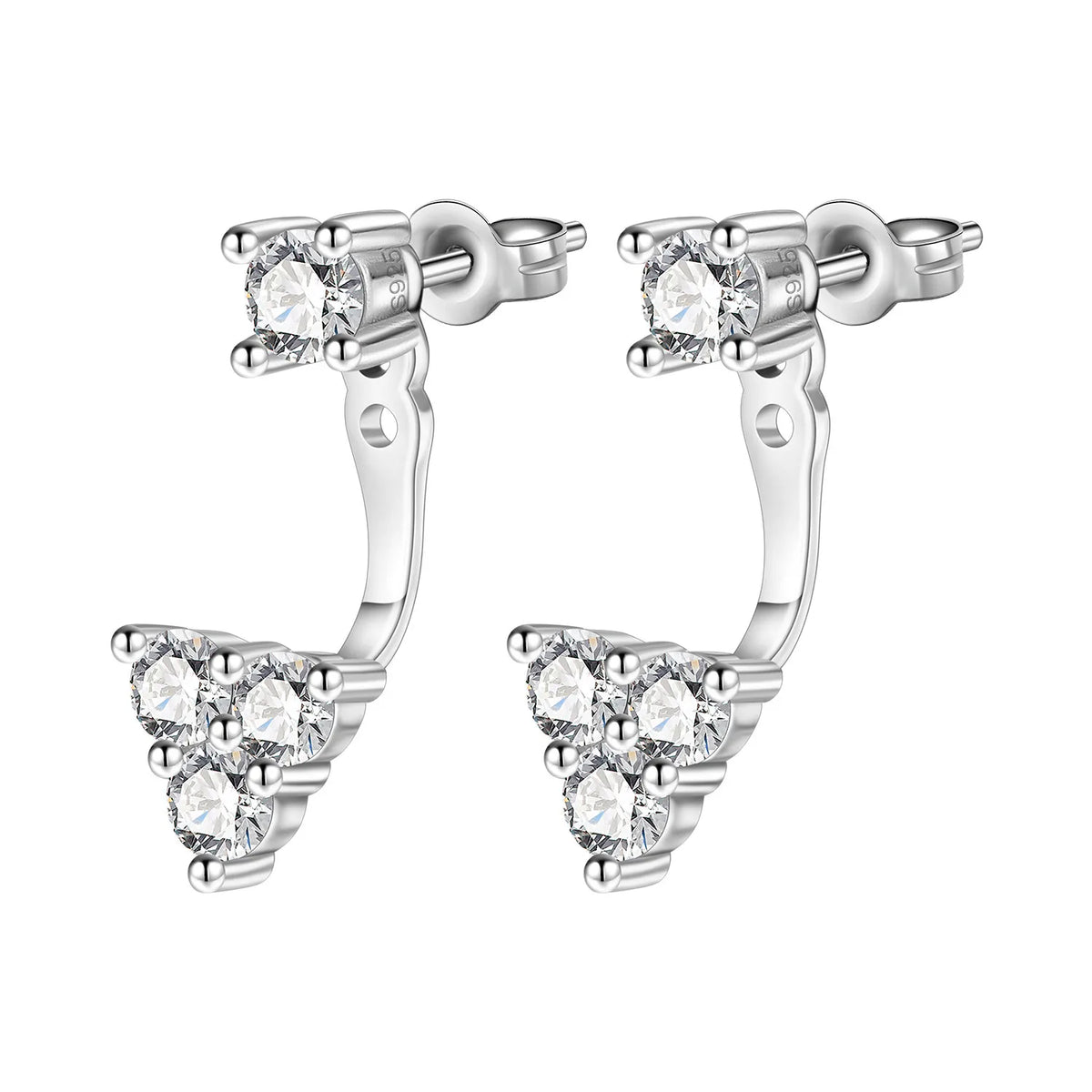 925 Silver 18K Gold Knot Stud Earrings