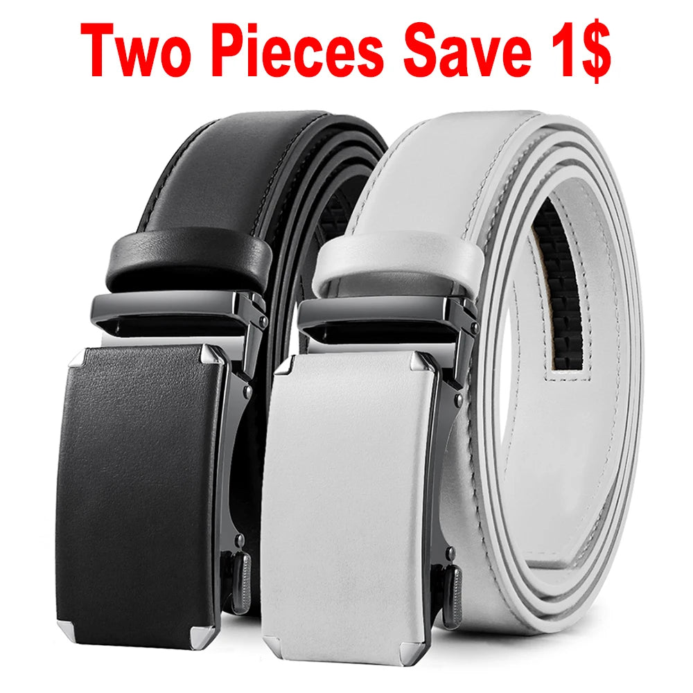 Men's Automatic Leather Ratchet Belt