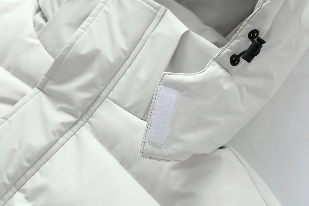 Men's Long White Duck Down Jacket