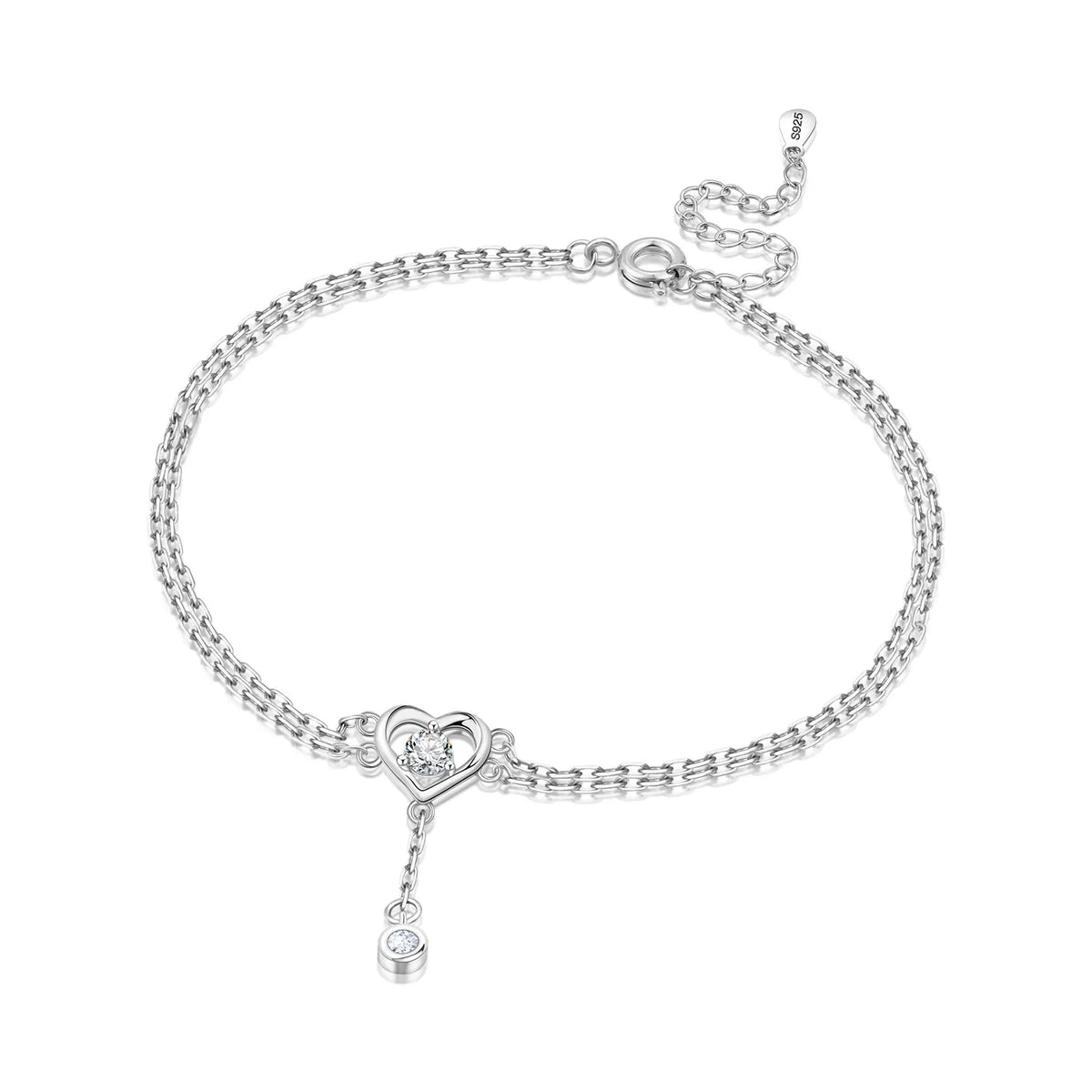 925 Silver Asymmetric Chain Anklet