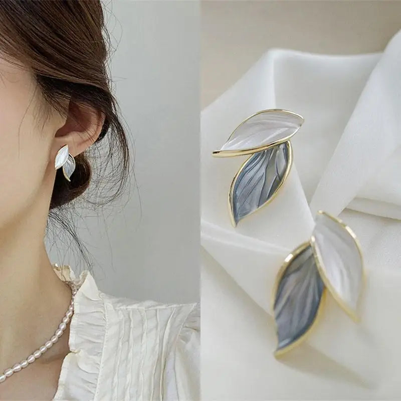 Colorful Enamel Big Flower Earrings