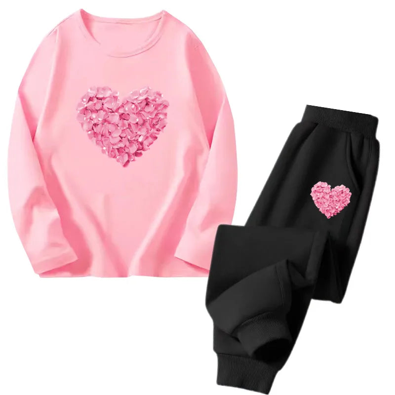 Girls Ballet Print Top & Pants Set