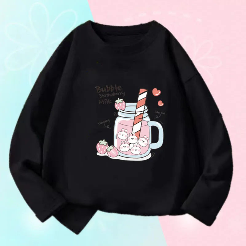 Kids Bow Print Long Sleeve T-Shirt