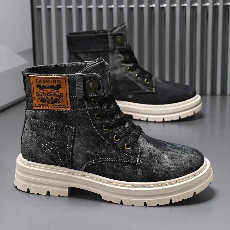Men's Denim Height-Increase Shoes
