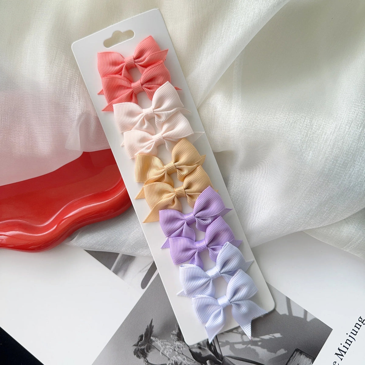 Girls Hair Bow Clips – 10 Pcs