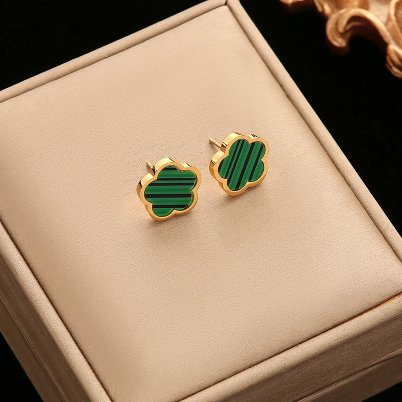 🌸 EILIECK Flower Clover Jewelry Set