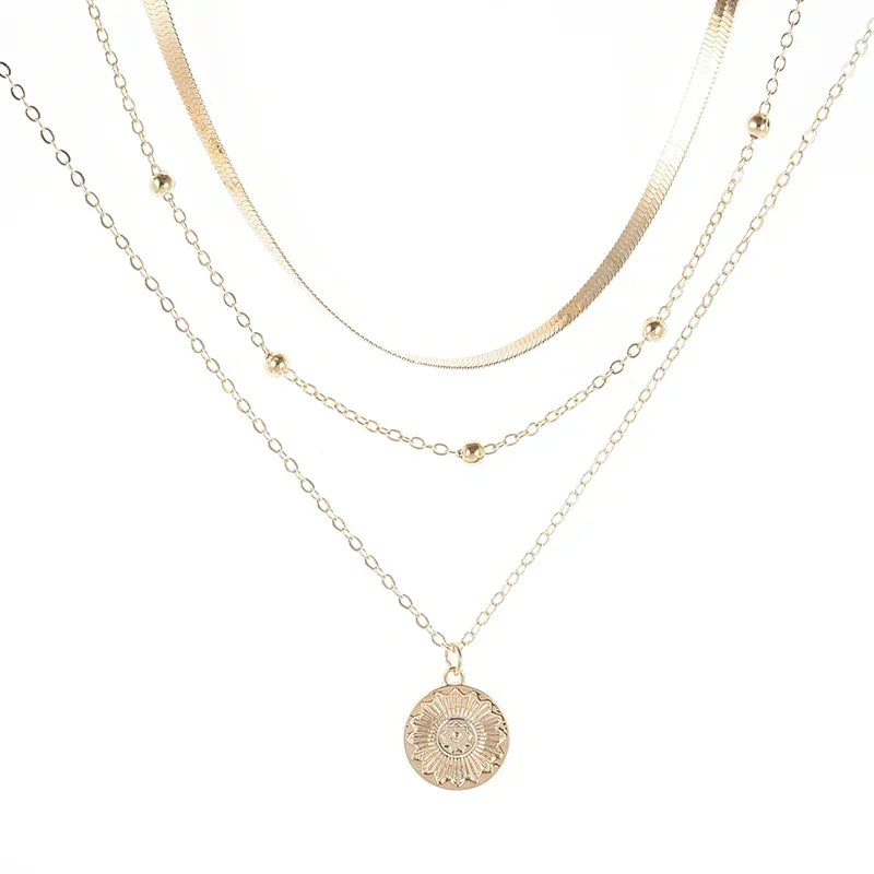 Three-Layer Sterling Silver Necklace