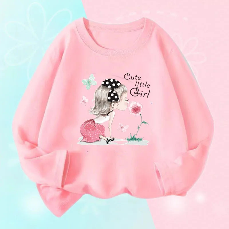 Kids Bow Print Long Sleeve T-Shirt