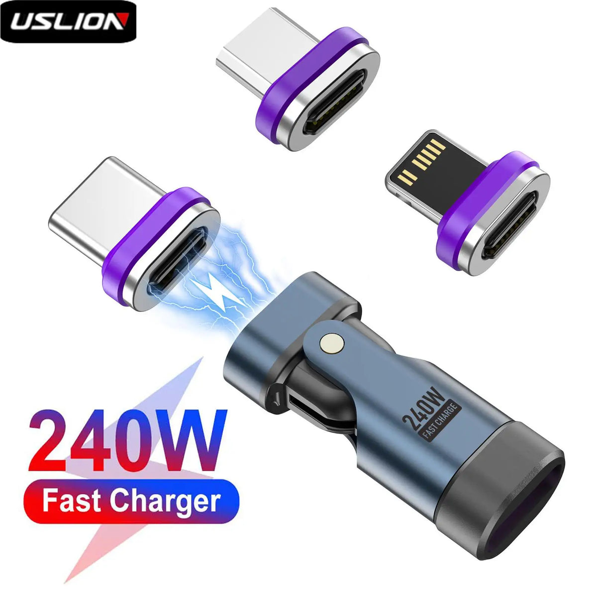 🔌 USLION 240W USB-C Magnetic Adapter