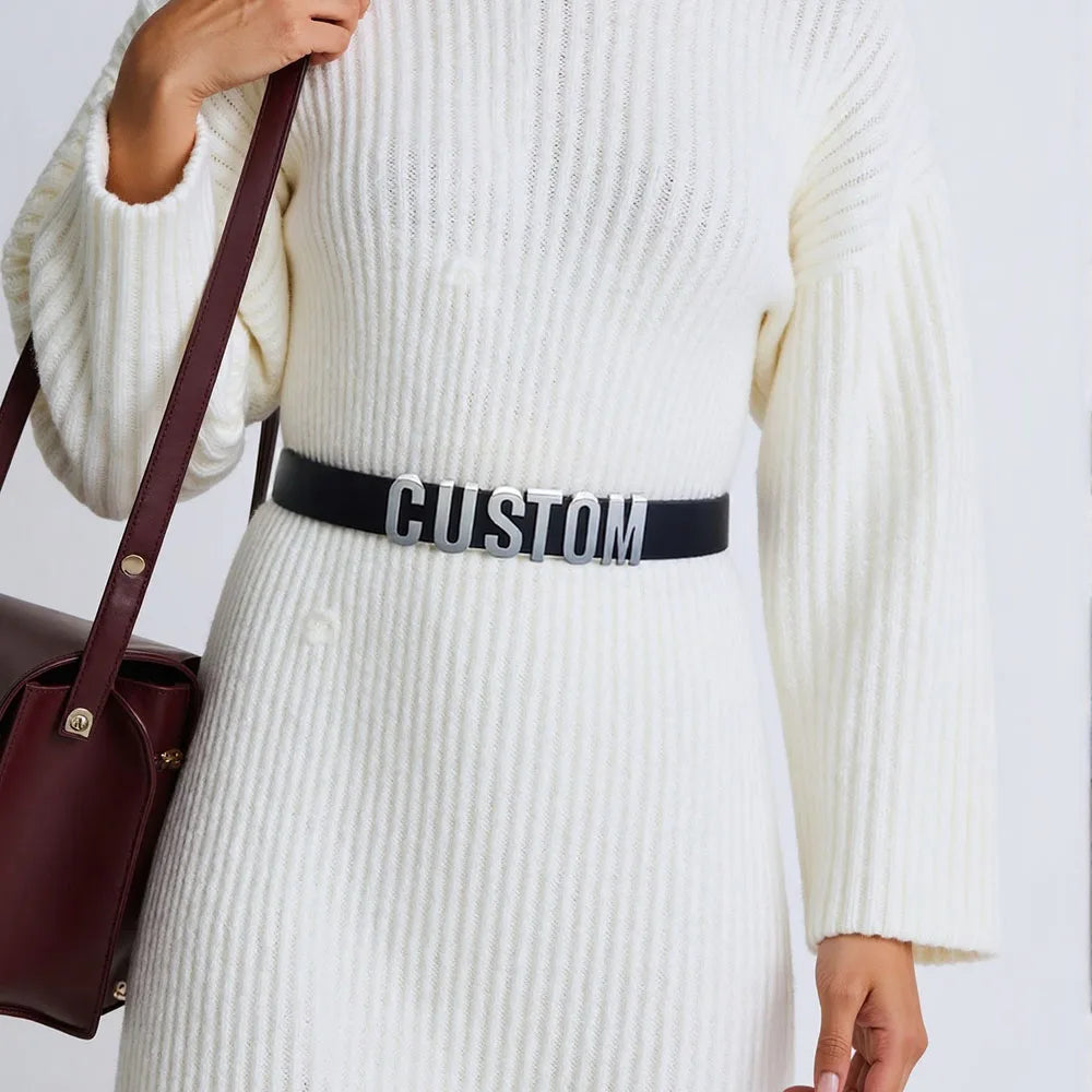 Personalized Name Leather Belly Chain Belt