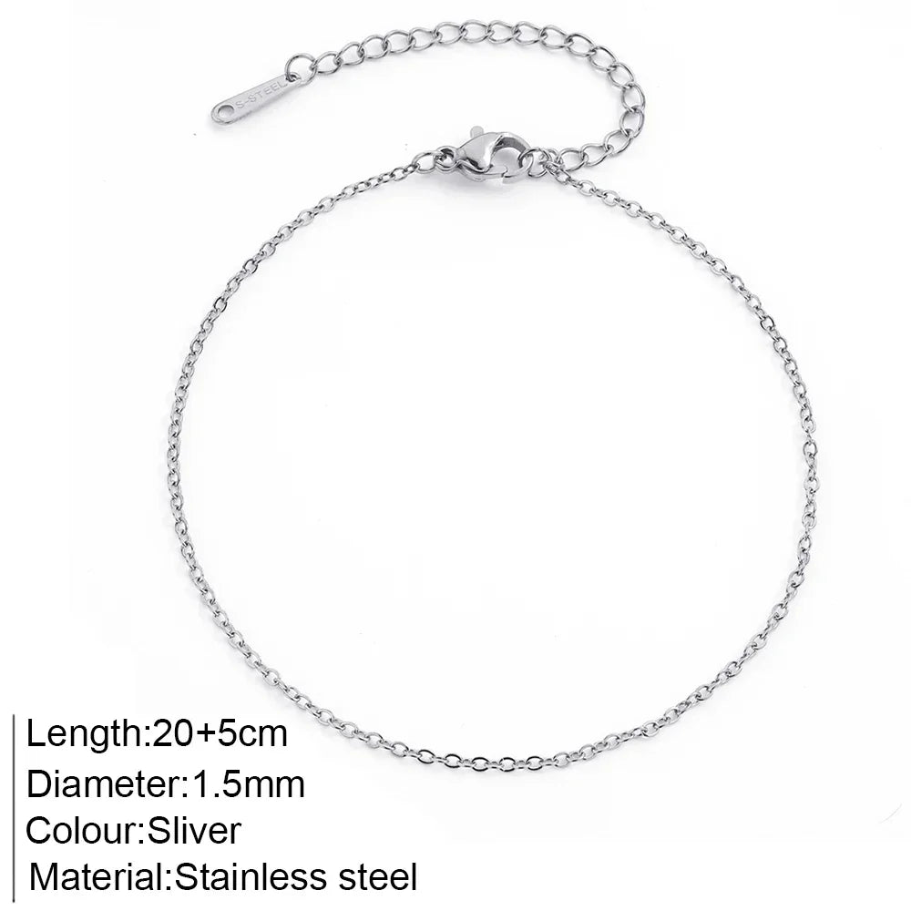 ✨ Stainless Steel Beach Anklet Jewelry