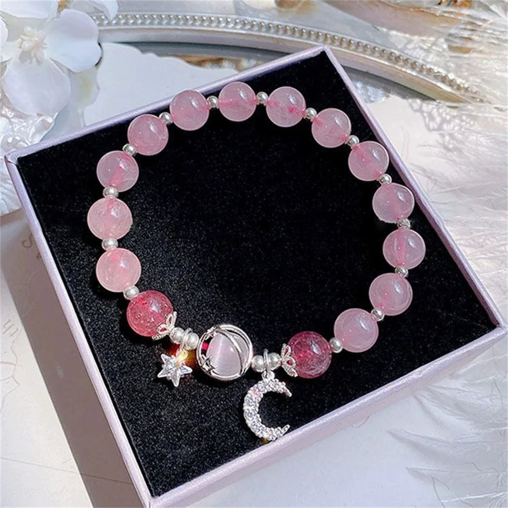 Red Crystal Wings Bead Bracelet