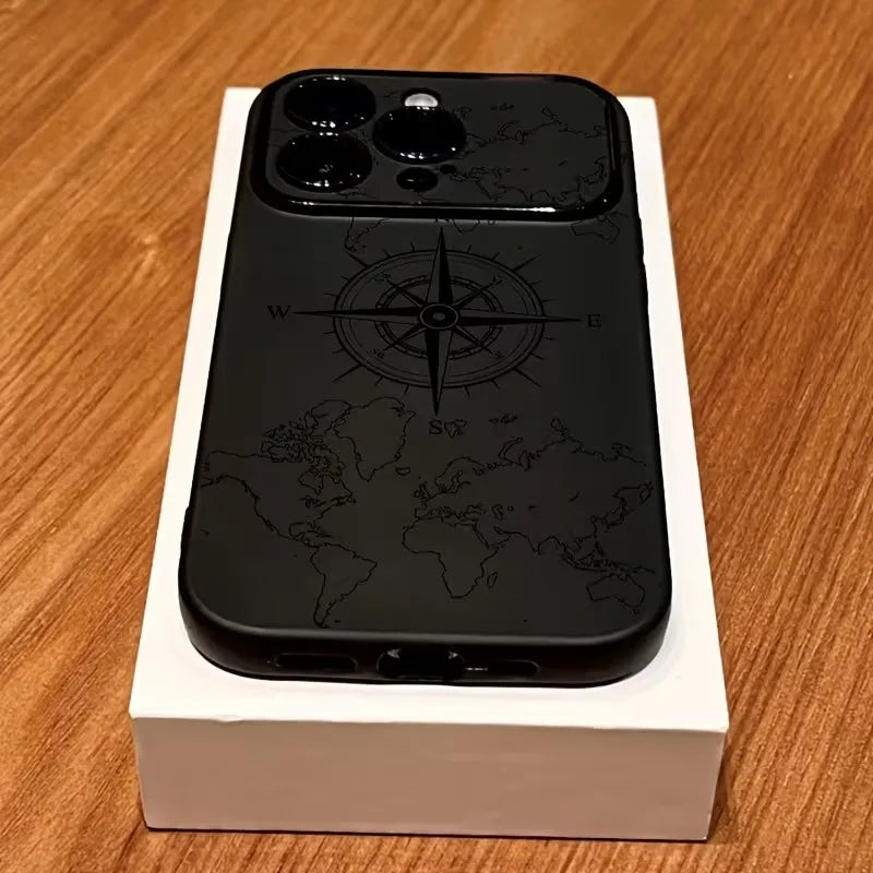 Compass Pattern Soft iPhone Case