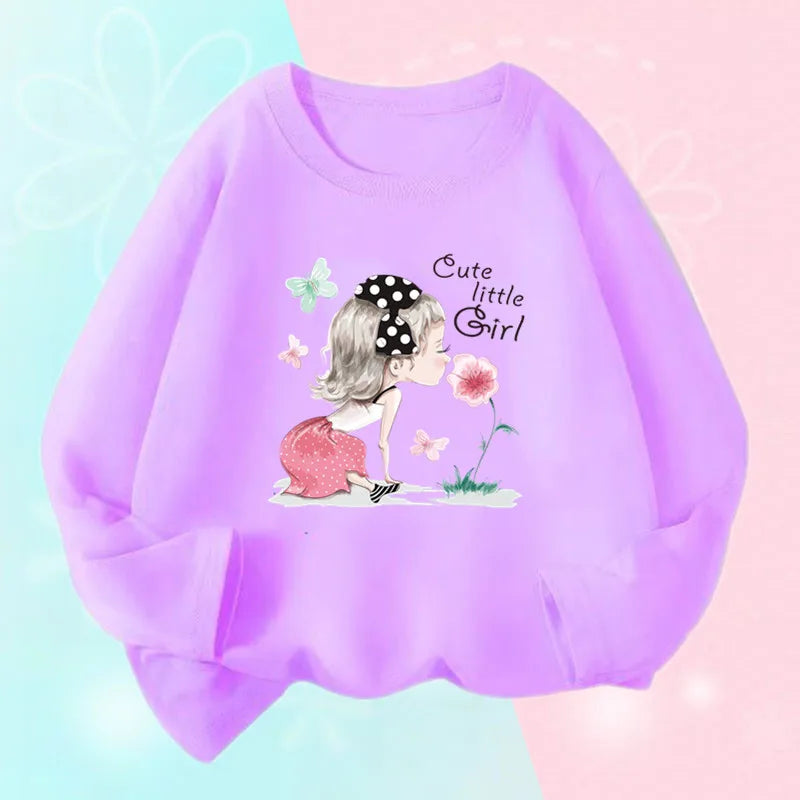 Kids Bow Print Long Sleeve T-Shirt