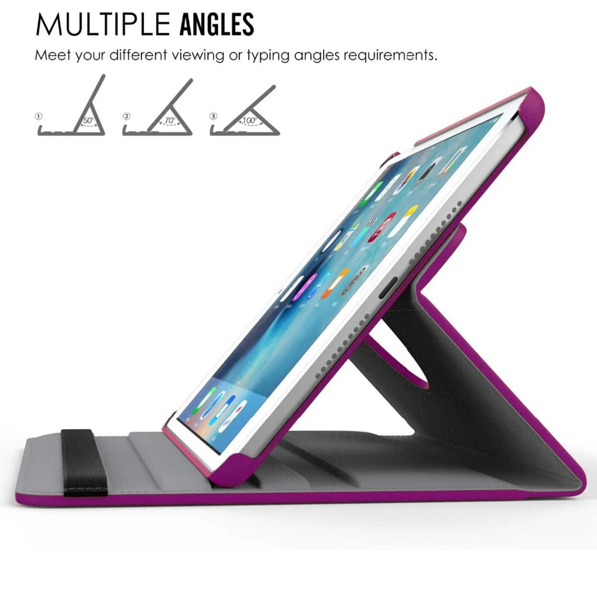 🔄 360° Leather Stand Case