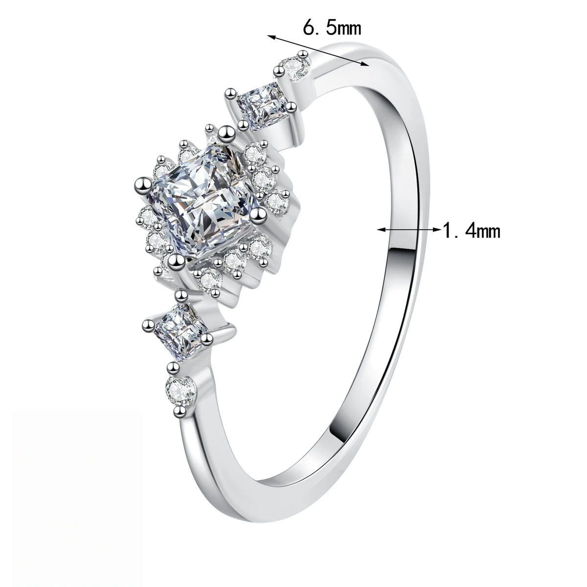 Princess Cut Moissanite Ring