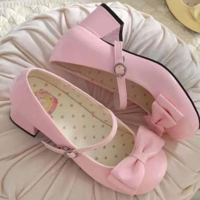 Women's Bow Kitten-Heel Mary Janes
