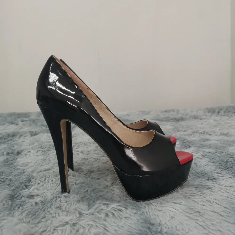 Women's 14cm Platform Peep-Toe Stiletto Heels