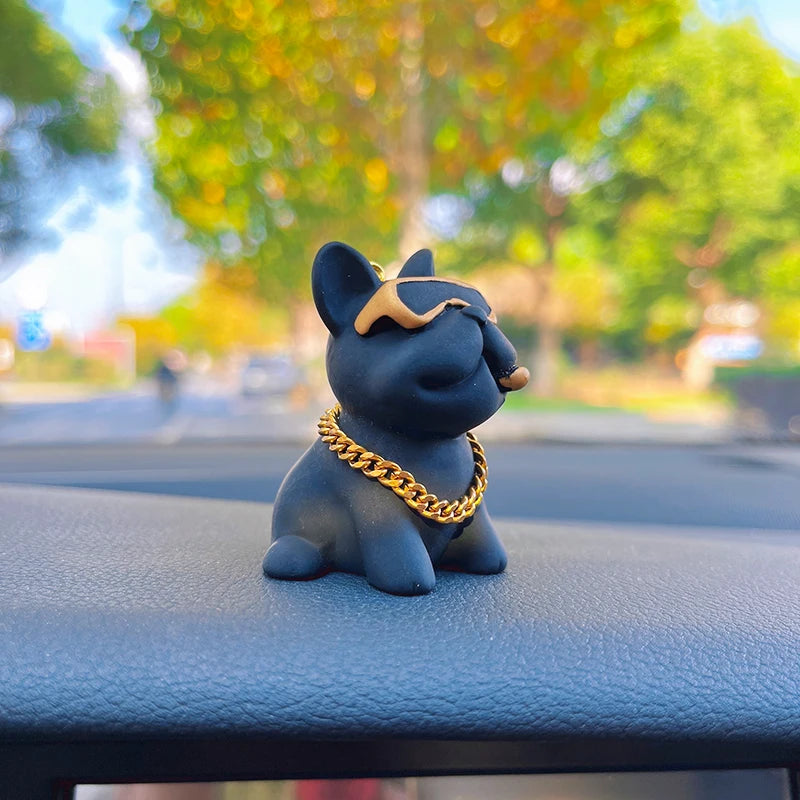 🐶 Bulldog Car Dashboard Ornament