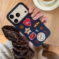 Embroidered Denim iPhone Case