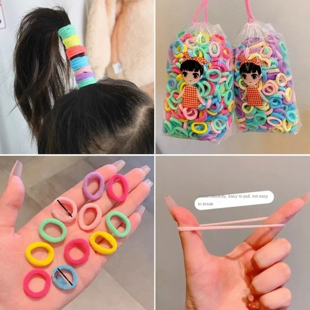 Kids Mini Hair Ties – 100 Pcs