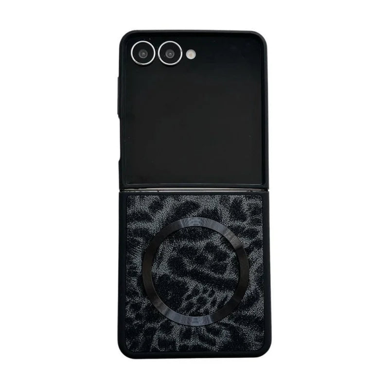🐆 Leopard Leather Magsafe Flip Case