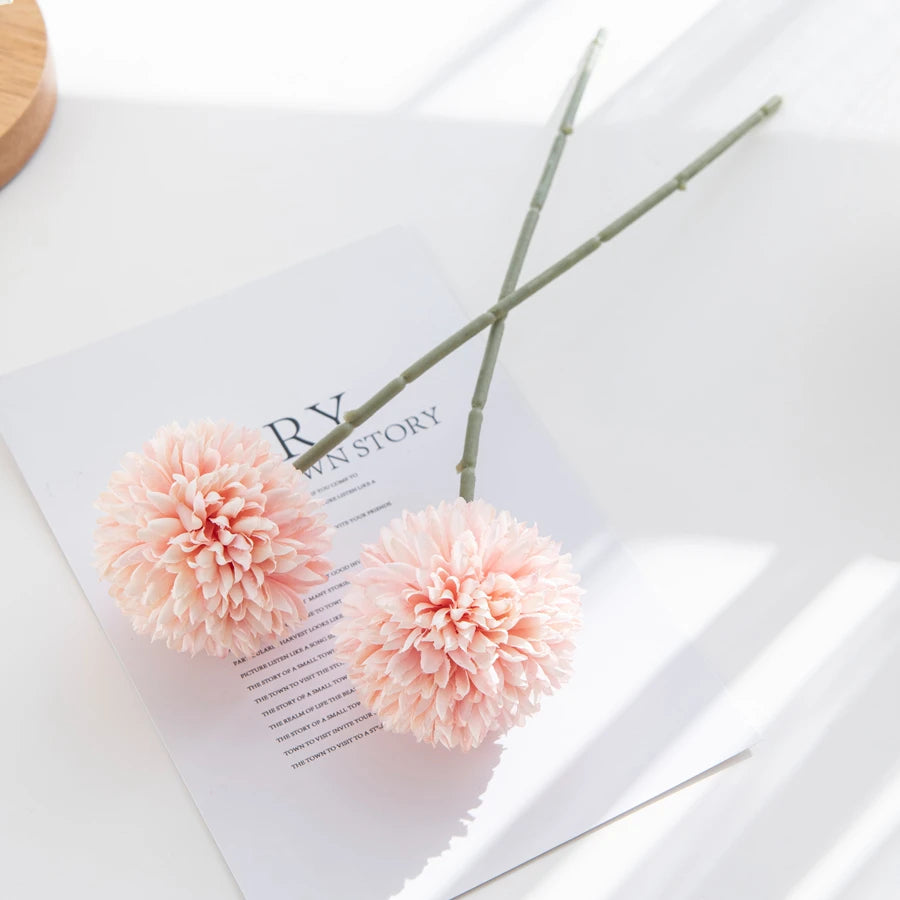 Silk Hydrangea Pompons