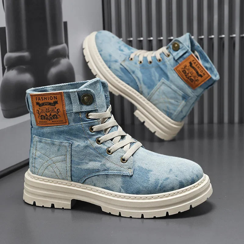 Men's Denim Height-Increase Shoes