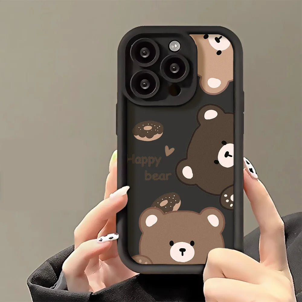 Cute Bear Silicone iPhone Case