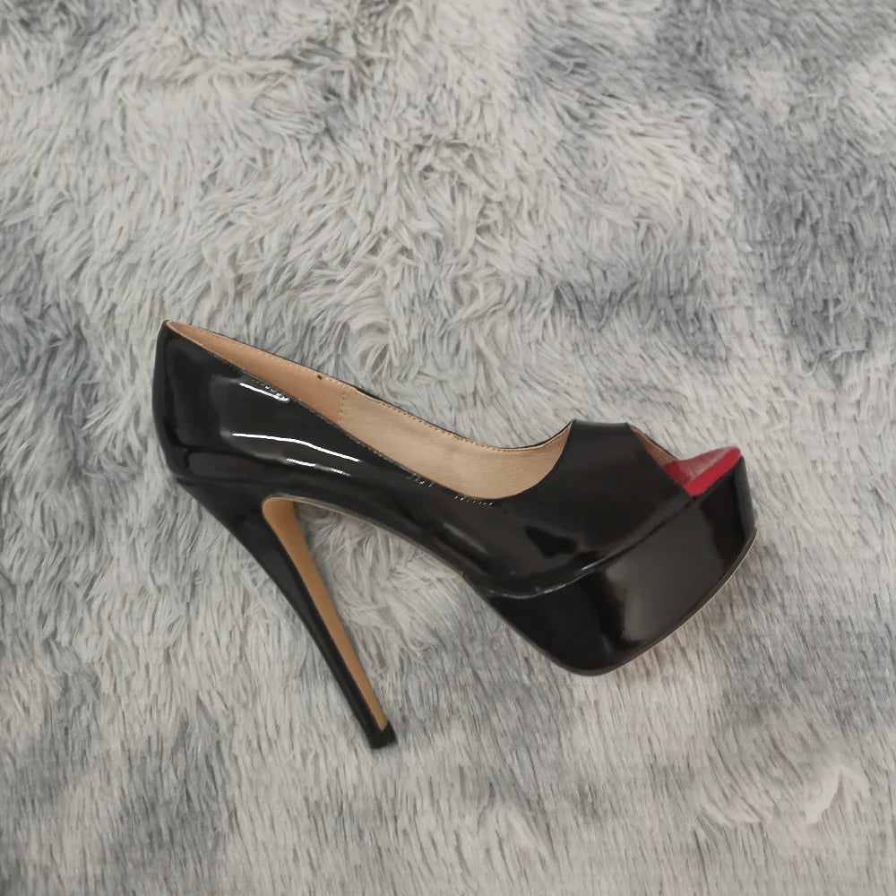 Women's 14cm Platform Peep-Toe Stiletto Heels