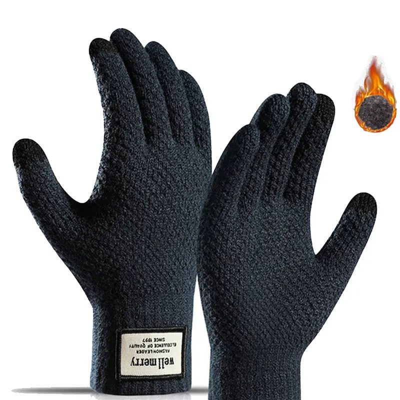 Men's Touchscreen Wool Knit Gloves