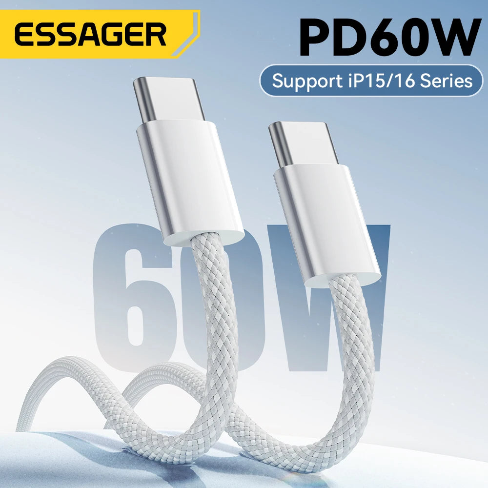 ⚡ Essager 60W USB-C Fast Charging Cable