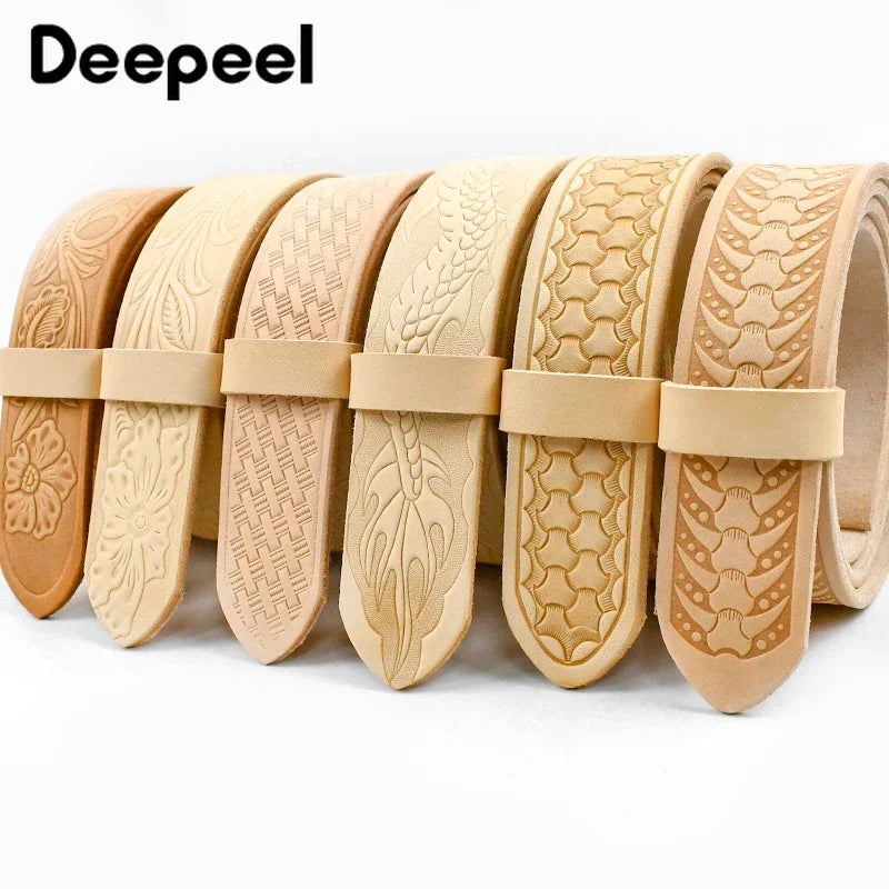 Men's Embossed Cowhide Leather Belt