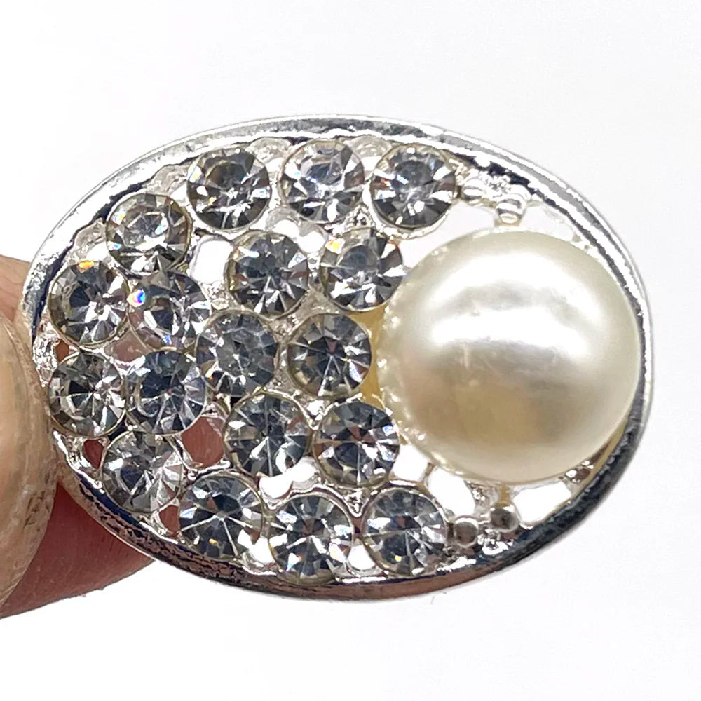 Metal Pearl Shoe Charms