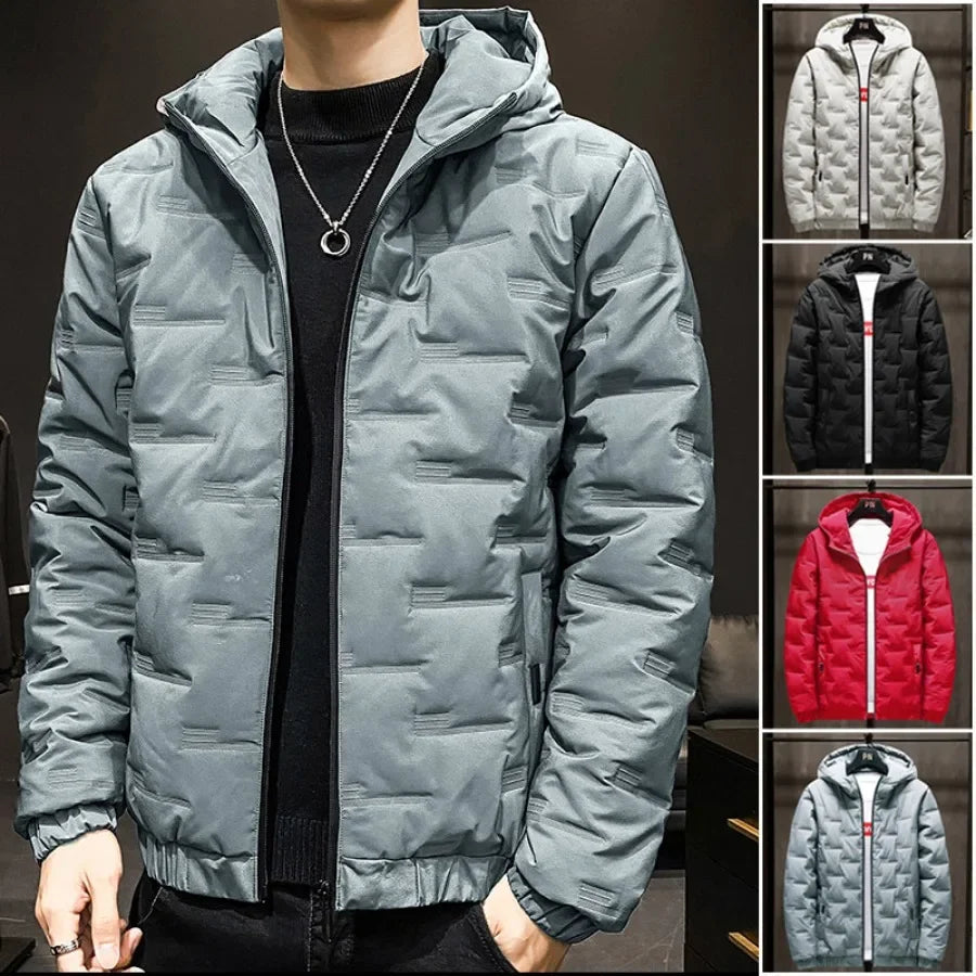 Men's Hooded Padded Zip Jacket