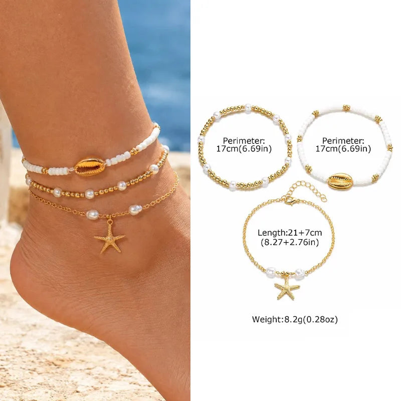 Gold Plated Zircon Layered Anklet