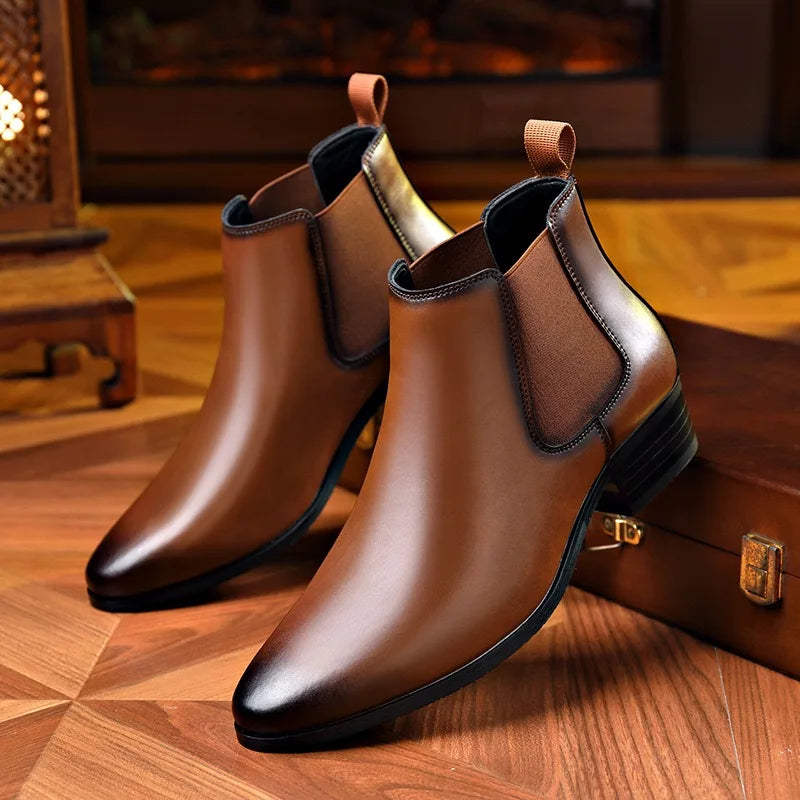 Men's Classic Leather Dress Boots