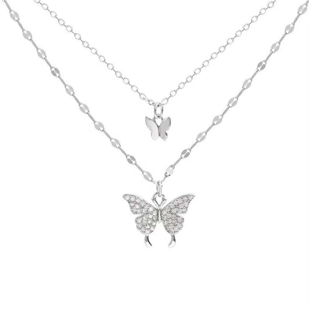 🦋 Butterfly Double Layer Necklace