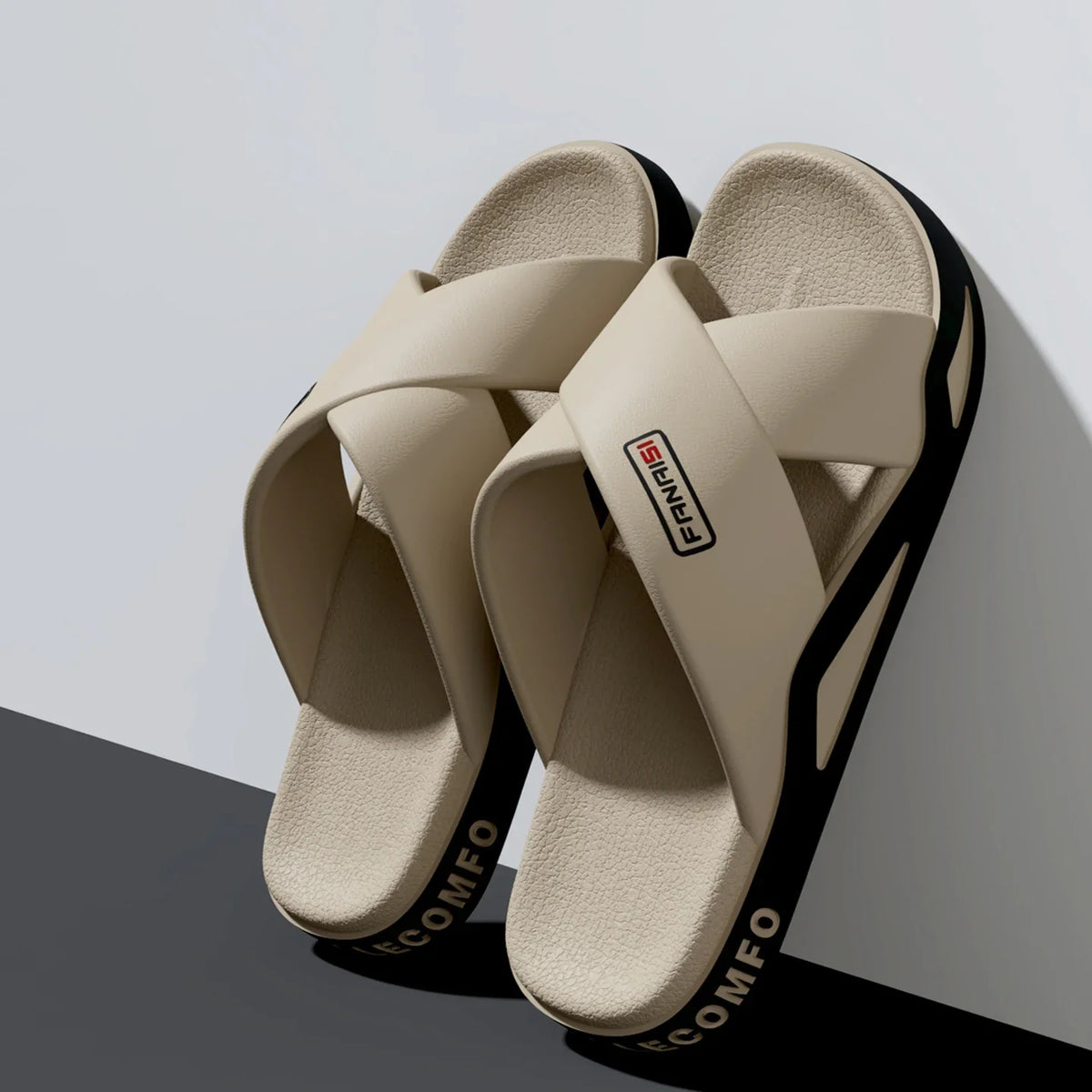 Men's Cross-Strap Beach Slides