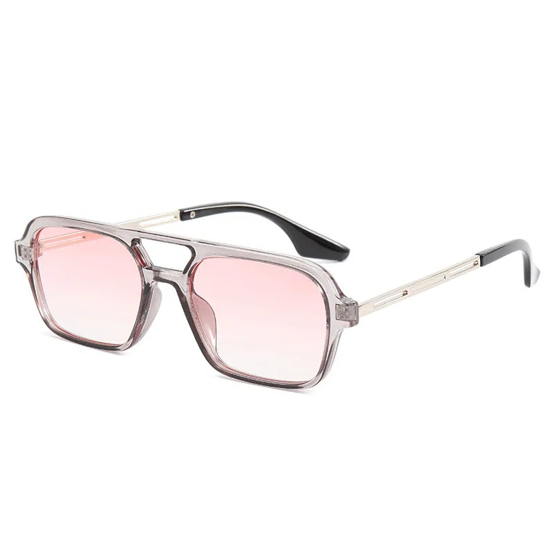Retro Double Bridge Gradient Sunglasses