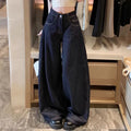 Deep Blue Washed Baggy Jeans